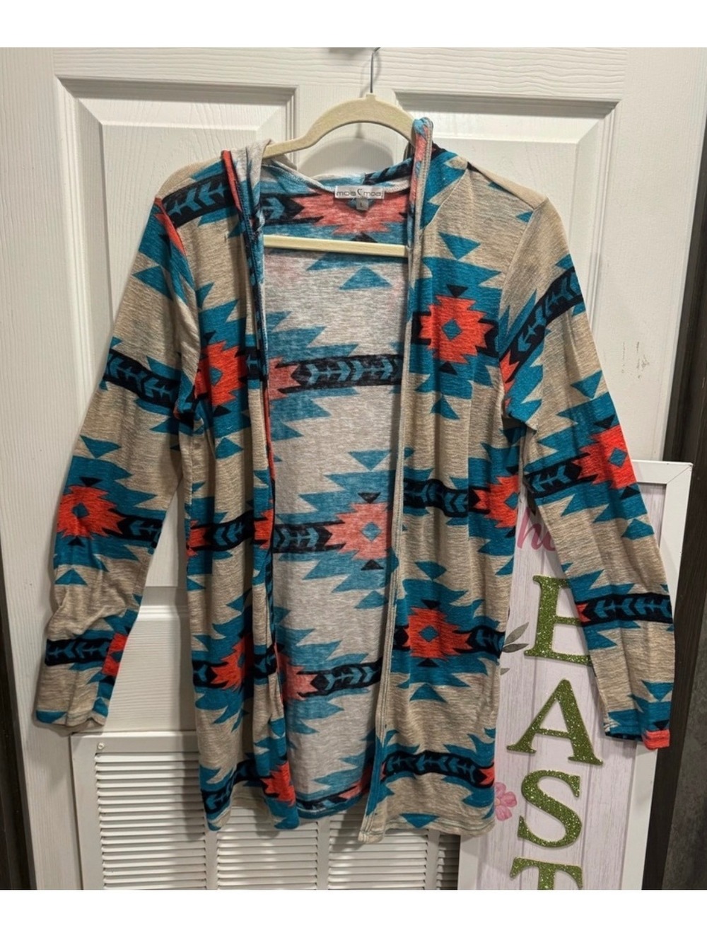 Western Aztec/Tribal Cardigan women Size L
